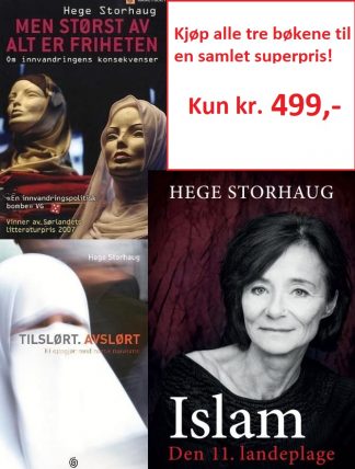Bokpakke med Hege Storhaugs tre banebrytende bøker